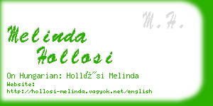 melinda hollosi business card